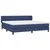 Vidaxl Box spring postelja z vzmetnico modra 200x200 cm blago