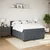 Vidaxl Box spring postelja z vzmetnico temno siva 140x200 cm žamet