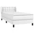 Vidaxl Box spring postelja z vzmetnico bela 80x200 cm umetno usnje
