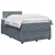 vidaXL Postelja boxspring z vzmetnico Temno siva 120 x 190 cm Žamet
