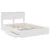 Krevet s od storage Bijelo 140 x 190 cm Konstruirano drvo