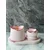 Aberto Design Set Betonskih sveća 35ST, Belo-rozi