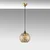 Opviq Luster Selcuklu-Mr-785-1, 25cm, IP20, Zlatno-crne boje