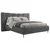 MID.YOU OBLAZINJENA POSTELJA 140 cm x 200 cm , les, tekstil, leseni material antracit