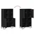 Visoka komoda crna 79,5 x 35,5 x 137,5 cm od konstruiranog drva