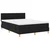 LED Box Spring Krevet s jastukom Crna 160 x 200 cm tkanina