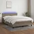 Greatstore Box spring postelja z vzmetnico LED taupe 140x190 cm blago