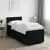 Postelja boxspring z vzmetnico Črna 90 x 190 cm Blago
