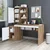 Hanah Home Nora Left radni sto 160 × 157,8 × 60 cm, bela / atlantski bor