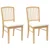 vidaXL Jedilni stoli 2 pcs Naravna 50 x 52,5 x 91 cm