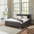 Modern Living Postelja Boxspring Catania, Antracit, 140x200