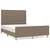 Greatstore Posteljni okvir z vzglavjem taupe 140x200 cm blago