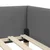 Vidaxl Kotna postelja Temno siva 100 x 200 cm blago