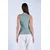 Trend Alacati Stili Ženska bluza bez rukava Alc-X13447, Okrugli izrez, Zelena