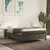 Vidaxl Box spring postelja z vzmetnico temno siva 140x200 cm žamet