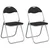 Sklopiva stolica 2 pcs Crna i Siva 48 x 43,5 x 81 cm Lažna koža