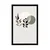 Plakat minimalistični listi z boho ozadjem - 40x60 silver
