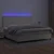 Vidaxl Box spring postelja z vzmetnico LED krem 200x200cm umetno usnje