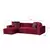 Atelier del Sofa Ugaona garnitura 100x76x170cm Crvena