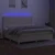 vidaXL Box spring postelja z vzmetnico LED krem 200x200 cm blago, (20851638)