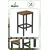 shumee Temno rjav barski stol za kuhinjo, moderen, BEGRYF 40x30x65