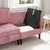 vidaXL Sofa z shranjevanjem Roza Žamet