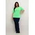 KAFFE CURVE Majica Carina neonsko zelena