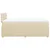 Vidaxl Box spring postelja z vzmetnico krem 120x190 cm blago