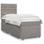 Vidaxl Box spring postelja z vzmetnico taupe 100x200 cm blago