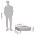 Vrtni stol sivi 70 x 70 x 25 cm od ratana i bagremovog drva