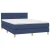 shumee Box spring postelja z vzmetnico modra 140x200 cm blago