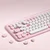 INF 84-tipkovna kompaktna brezžična tipkovnica, Bluetooth in 2.4G Pink, (5000310599)