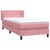 Box Spring krevet s madracem ružičasti 90x210 cm samt