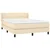 Vidaxl Box spring postelja z vzmetnico krem 140x190 cm blago