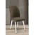 Hanah Home set trpezarijskih stolica Platinum 6 kom, braon tkanina Jerry, bele metalne noge