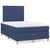 Vidaxl Box spring postelja z vzmetnico modra 120x190 cm blago