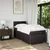 Vidaxl Box spring postelja z vzmetnico temno rjava 100x200 cm blago