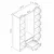 Hanah Home ormar Alin 21032, 140 cm, beli / hrast