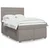 Vidaxl Box spring postelja z vzmetnico taupe 140x190 cm blago