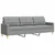 4-dijelni set sofa s tabureom jastucima svjetlosivi od tkanine