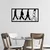 Wallity Zidna dekoracija The Beatles, 80x39cm, Crna