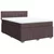 vidaXL vidaXL Box spring postelja z vzmetnico temno rjava 160x200 cm blago, (21308664)