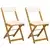 Vanjske bistro stolice 2 pcs Krem bijela 40 x 53 x 80 cm