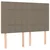 Vidaxl Box spring postelja z vzmetnico taupe 140x200 cm blago