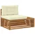 Set vanjskih sofa s jastukom Prirodna i krem 203,5 x 83 x 73 cm