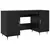 Stol s policom Crni hrast 140 x 50 x 75 cm Konstruirano drvo