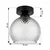 BRILAGI - LED stropno svetlo R GLASS 1xE27/60W/230V prečnik 18 cm crna/zadimljeno siva