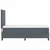 Vidaxl LED Box Spring Postelja Temno siva 100 x 200 cm Žamet