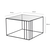 Hanah Home Outline Sto za dnevnu sobu, Crna