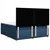 Vidaxl Box spring postelja z vzmetnico modra 200x200 cm blago